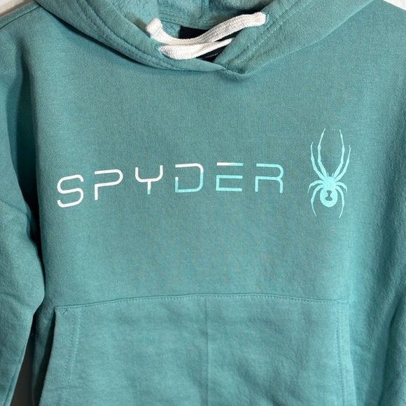 Spyder Fade Womens Pullover Hoodie Sweatshirt L Regular Long Sleeve Green - Picture 8 of 8